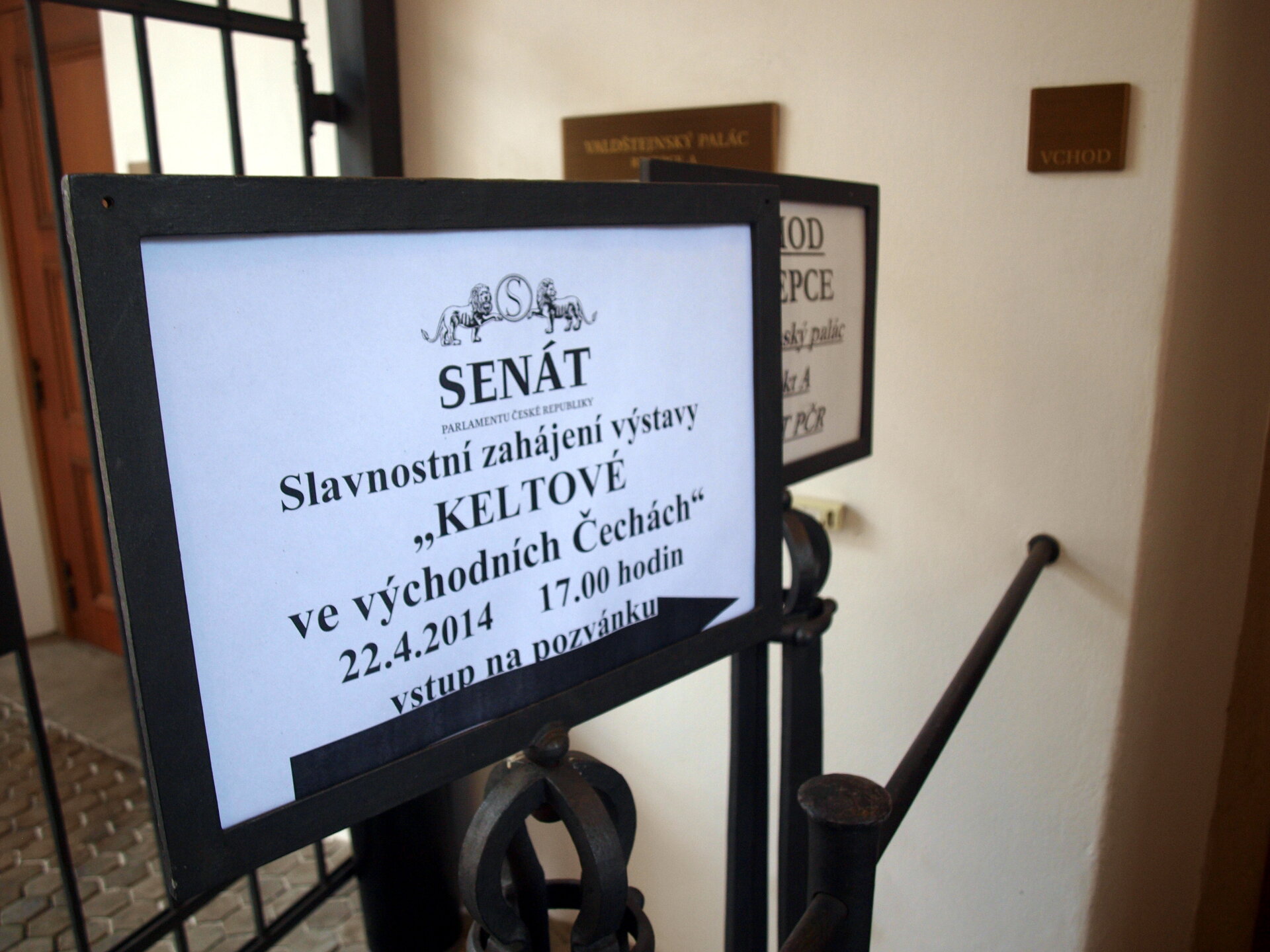 Vernisáž výstavy v Senátu ČR, Praha 2014